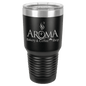 Black/Silver Ring 30 oz. Polar Camel Ringneck Tumbler with Clear Lid