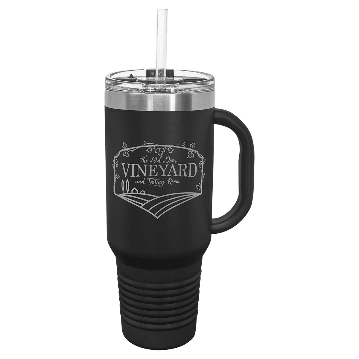 Black Polar Camel 40 oz. Travel Mug with Straw and Snap Lid