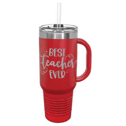Polar Camel 40 oz. Travel Mug with Straw and Snap Lid