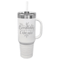 White Polar Camel 40 oz. Travel Mug with Straw and Snap Lid