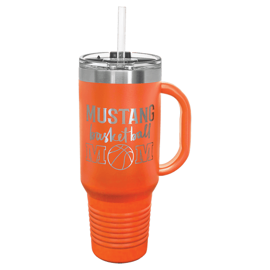 Orange Polar Camel 40 oz. Travel Mug with Straw and Snap Lid