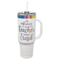 Polar Camel 40 oz. White/Prism ION-Plated Travel Mug with Straw