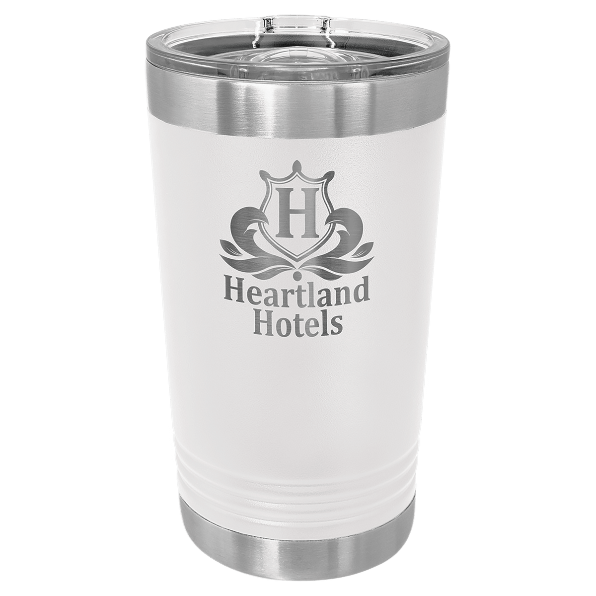 White oz Polar Camel Pint Tumbler with Slider Lid