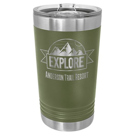 Olive Green 16 oz. Polar Camel Pint Tumbler with Slider Lid