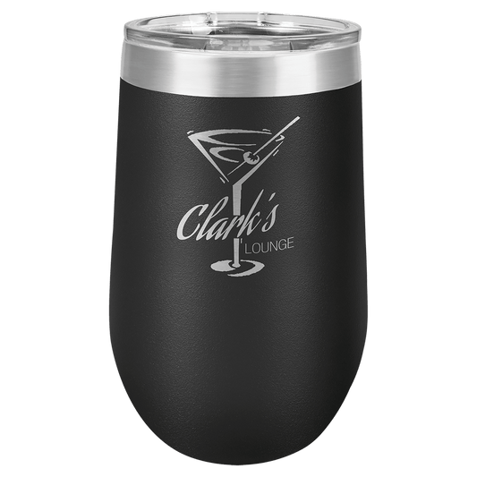 Black 16 oz. Polar Camel Stemless Tumbler