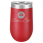 Red 16 oz. Polar Camel Stemless Tumbler with Clear Lid