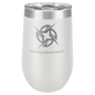 White 16 oz. Polar Camel Stemless Tumbler with Clear Lid