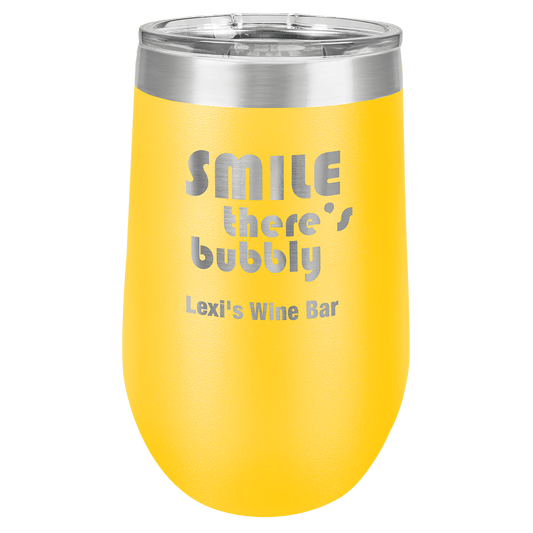 Yellow 16 oz. Polar Camel Stemless Tumbler with Clear Lid