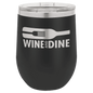Black 12 oz. Polar Camel Stemless Wine Tumbler with Clear Lid