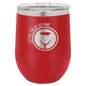 Red 12 oz. Polar Camel Stemless Wine Tumbler with Clear Lid