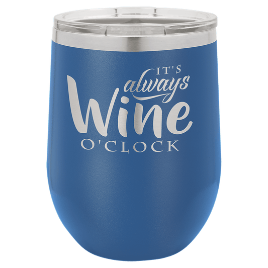 Royal Blue 12 oz. Polar Camel Stemless Wine Tumbler with Clear Lid