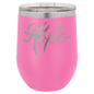 Pink 12 oz. Polar Camel Stemless Wine Tumbler with Clear Lid