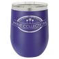 Purple 12 oz. Polar Camel Stemless Wine Glass with Clear Lid