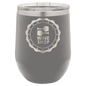 Dark Gray 12 oz. Polar Camel Stemless Wine Tumbler with Clear Lid