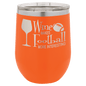 Orange 12 oz. Polar Camel Stemless Wine Tumbler with Clear Lid