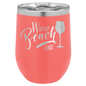 Coral 12 oz. Polar Camel Stemless Wine Tumbler with Clear Lid