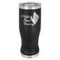 Black 14 oz. Polar Camel Pilsner Tumbler with Clear Lid