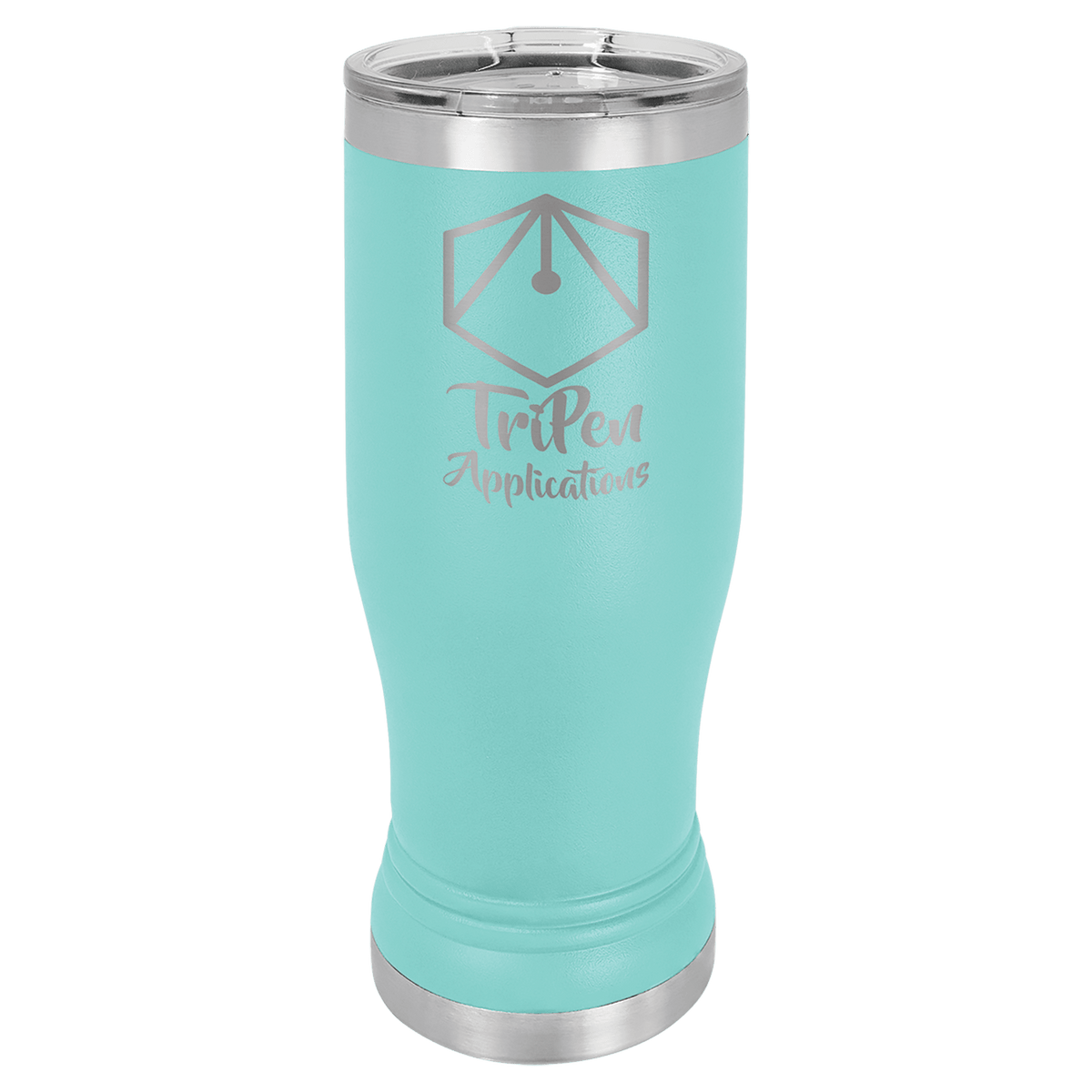 Teal 14 oz. Polar Camel Pilsner Tumbler with Clear Lid