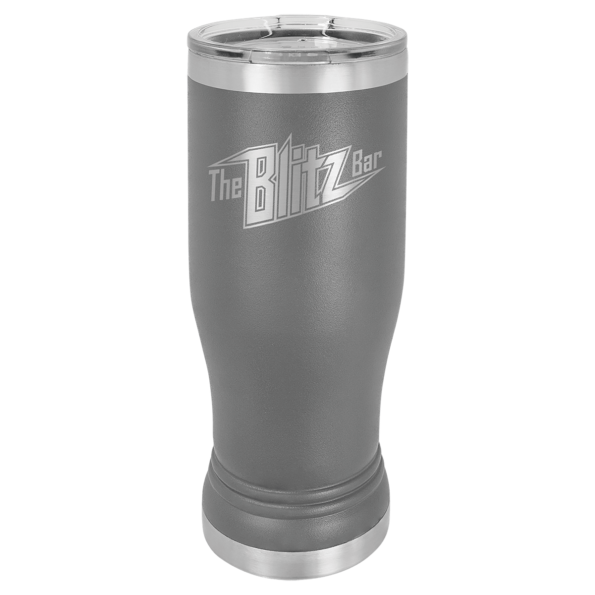 Dark Gray 14 oz. Polar Camel Pilsner Tumbler with Clear Lid