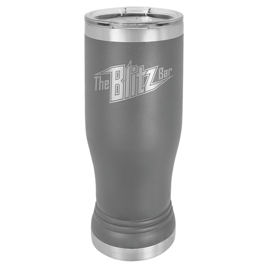 Dark Gray 14 oz. Polar Camel Pilsner Tumbler with Clear Lid