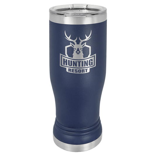 Navy Blue 14 oz. Polar Camel Pilsner Tumbler with Clear Lid