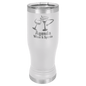 White 14 oz. Polar Camel Pilsner Tumbler with Clear Lid