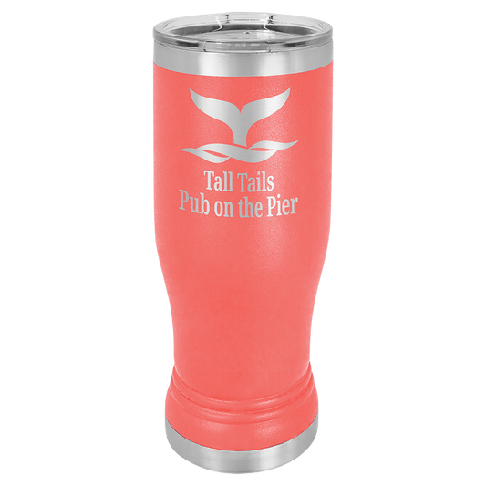 Coral 14 oz. Polar Camel Pilsner Tumbler with Clear Lid
