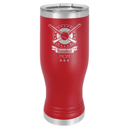 Red 20 oz. Polar Camel Pilsner Tumbler with Clear Lid