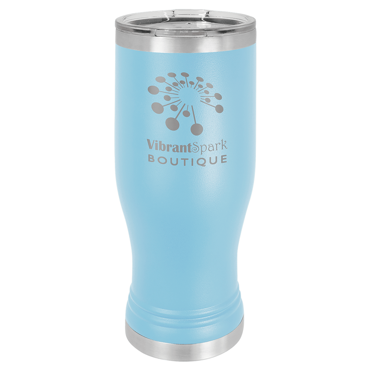 Light Blue 20 oz. Polar Camel Pilsner Tumbler with Clear Lid