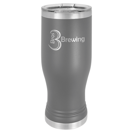 Dark Gray 20 oz. Polar Camel Pilsner Tumbler with Clear Lid