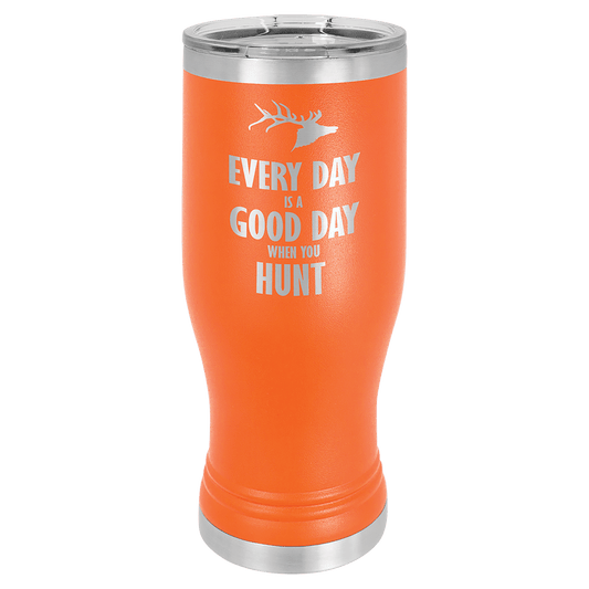 Orange 20 oz. Polar Camel Pilsner Tumbler with Clear Lid
