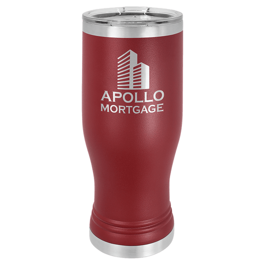 Maroon 20 oz. Polar Camel Pilsner Tumbler with Clear Lid