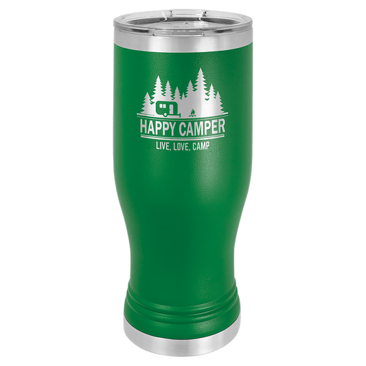 Green 20 oz. Polar Camel Pilsner Tumbler with Clear Lid