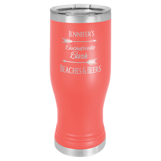 Coral 20 oz. Polar Camel Pilsner Tumbler with Clear Lid