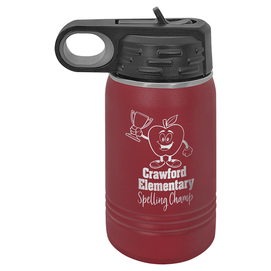 Maroon 12 oz. Polar Camel Water Bottle