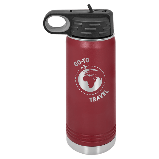 Maroon 20 oz. Polar Camel Water Bottle