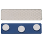 3-Post Blue Plastic Magnetic Name Badge Attachment