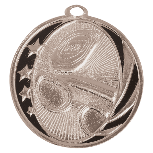 Swimming MidNite Star Medal-Silver