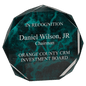 7" Green Marble Octagon Acrylic