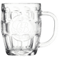 Polar Camel Glass Beer Mug with Handle and Round Engraving Area