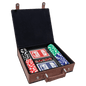 Football Leatherette Poker Set with 100 Chips, 2 Decks of Card & 5 Dice