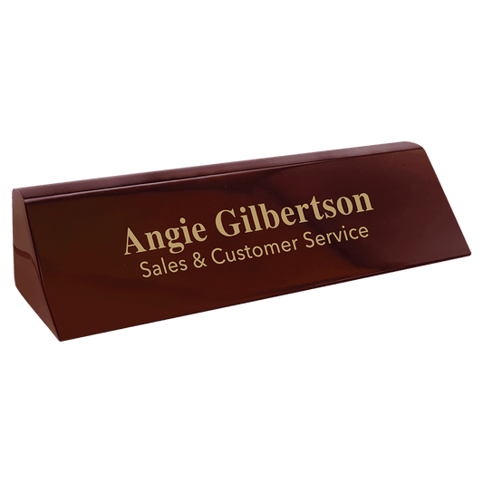 8 1/2" Rosewood Piano Finish Desk Wedge