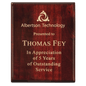 8" x 10" Premium Rosewood Piano Finish Plaque