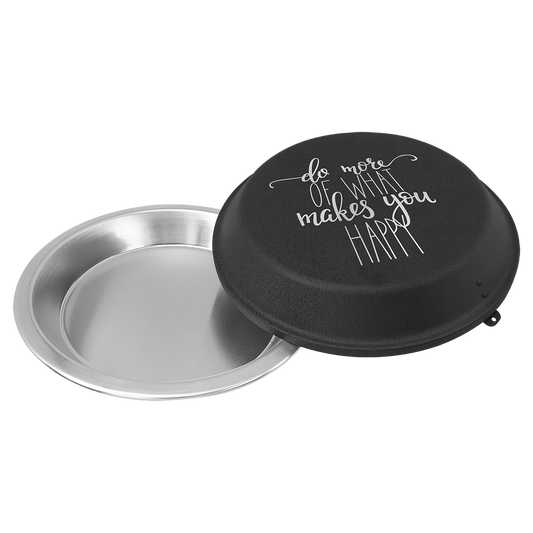 9" Aluminum Pie Pan with Powder Coated Lid-Black