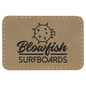 3" x 2" Light Brown Rectangle Laserable Leatherette Patch with Adhesive