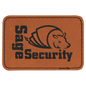 3" x 2" Rawhide Rectangle Laserable Leatherette Patch with Adhesive