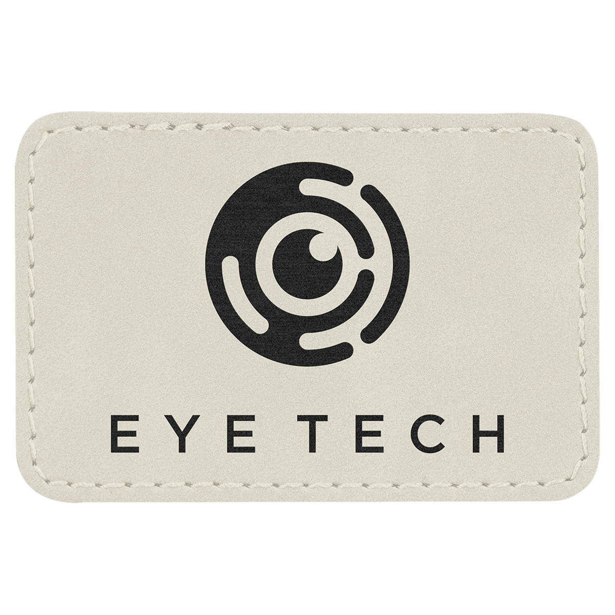 White Leatherette Rectangle Patch