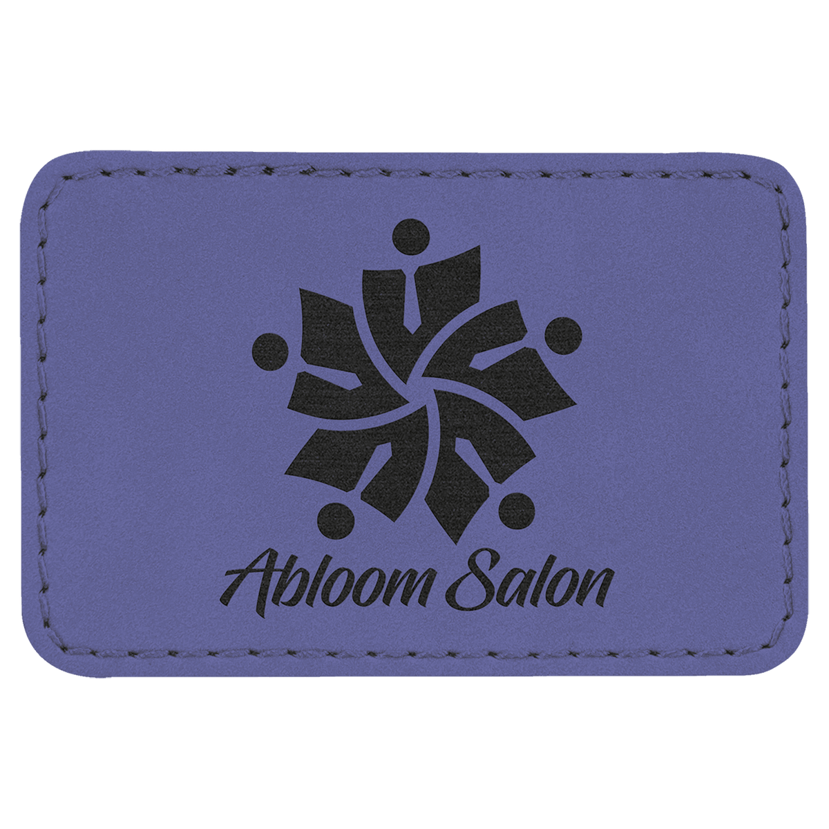 Purple Leatherette Rectangle Patch