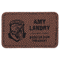 Football Rectangle Laserable Leatherette Patch with Adhesive