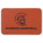 3" x 2" Basketball Rectangle Laserable Leatherette Patch with Adhesive